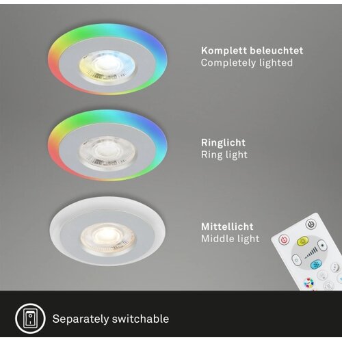 BRILONER KOMPLET 3x LED RGBW prigu&amp;scaron;iva svetiljka za kupatilo LED/5W/230V IP44 + daljinski upravljač Slike