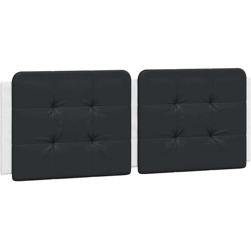VidaXL Okvir kreveta s uzglavljem crno-bijeli 120x200 cm umjetna koža Slike