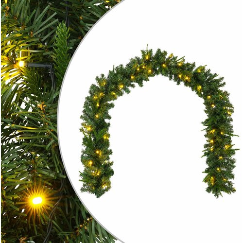  Božićni vijenci Zelena 270 cm PVC i PE 50 LED lampica Slike