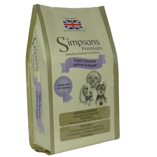 Simpsons Premium Sensitive Puppy losos & krompir - Varčno pakiranje: 2 x 12kg Cene