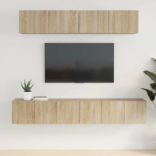  Komplet TV omaric 5-delni sonoma hrast inženirski les, (20734825)