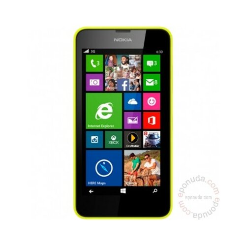 Nokia Lumia 630 Dual SIM yellow mobilni telefon Slike