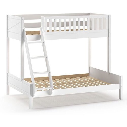 Vipack Bijeli dječji krevet na kat 140x200/90x200 cm Scott - Slike