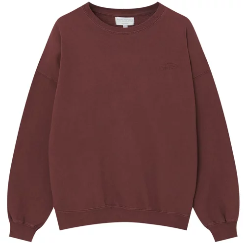 Pull&Bear Sweater majica bordo