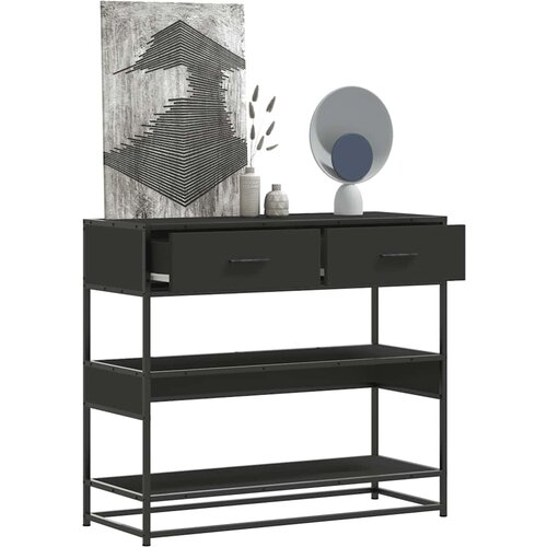  Konzolni stol crni 90x35x80 cm konstruirano drvo Cene