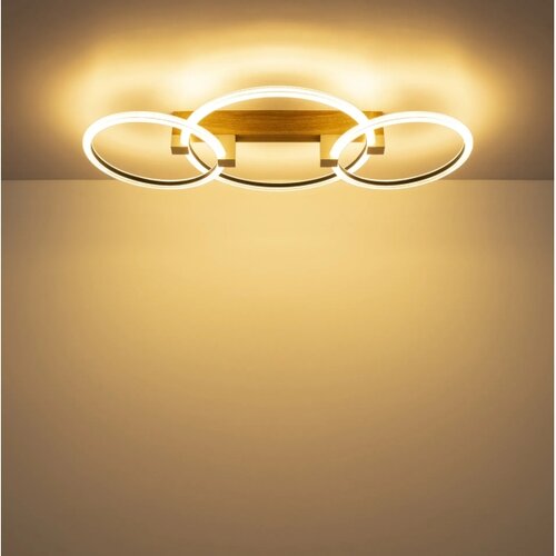 Globo 48050D2 - LED stropna svetiljka FLETCHER LED/40W/230V 76,1x38 cm braon Slike