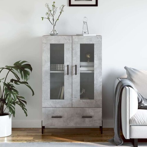  Visoka komoda boja betona 69 5 x 31 x 115 cm konstruirano drvo Slike