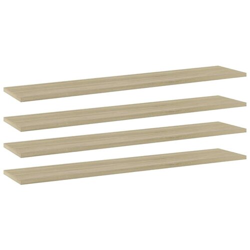 VidaXL Police za knjige 4 kom boja hrasta sonome 100x20x1 5 cm iverica Slike