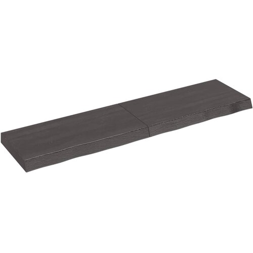 vidaXL Zidna polica tamnosmeđa 120x30x(2-6) cm od obrađene hrastovine Cijene