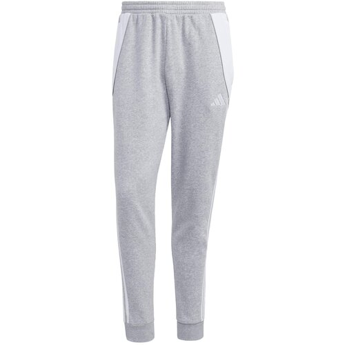 Adidas Sportske hlače 'Tiro 24' siva melange / bijela Cene