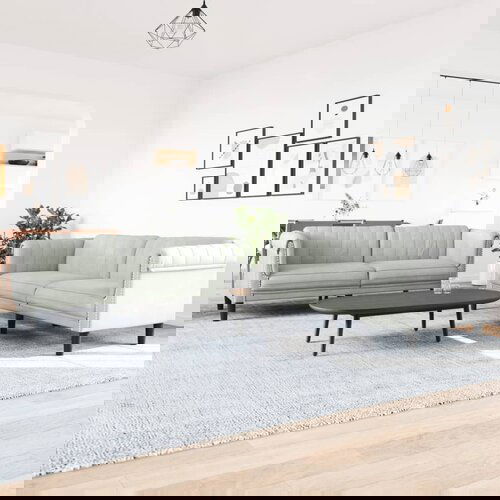 VidaXL 2-dijelni set sofa svjetlosivi bar&amp;scaron;unasti Slike