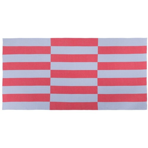 noo.ma Crveni/svijetlo plavi pamučan ručnik za plažu 100x160 cm Su &ndash; Cijene