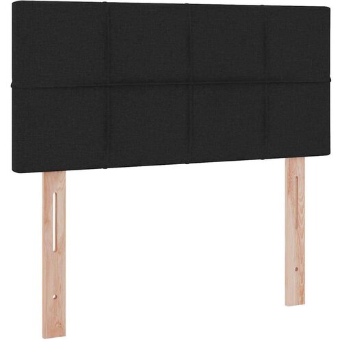  Krevet s prostorom za pohranu s LED-om Crna 90 x 190 cm tkanina Slike