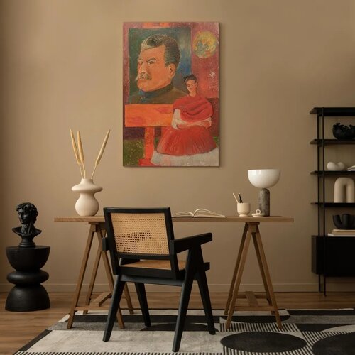  Slika - Frida Kahlo &amp;ndash; Self-Portrait with Stalin 60x90 Na talijanskom platnu Slike