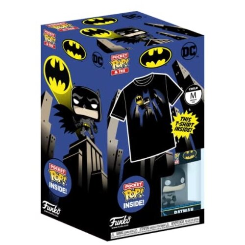 Funko Pocket Pop! &amp;amp; TEE: DC - BATMAN - Za otroke in otroke - Majhne - (S) - DC Comics - majica - Oblačila z zbiralnim vinilnim minifigure - Ideja o da, (21264995) Slike