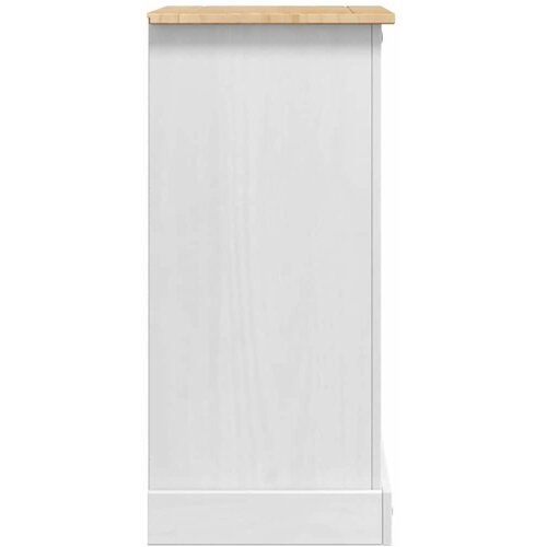 Noćni ormarić Corona Bijelo 53 x 39 x 84 cm Čvrsto borovo drvo Slike