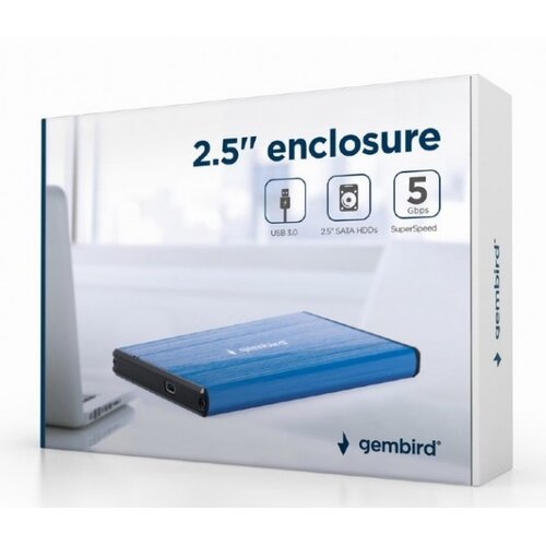 Gembird FO/EE2-U3S-3-DB Eksterno kući&amp;scaron;te za HDD 2.5 SATA USB 3.0, Tamnoplavo Slike