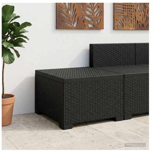 vidaXL Fotelja za jedan Vrtna Sofe Izgled Ratan PP Antracit - Antracit Sofa bez jastuka Cene
