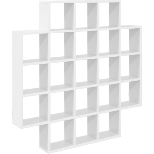 vidaXL Zidna polica Bijela 100 x 13 x 100 cm Konstruirano drvo - Bijela Cene