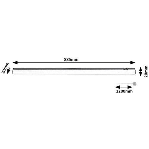 Rabalux zidna led lampa za kuhinje 13W 90cm greg crna 78005 Slike