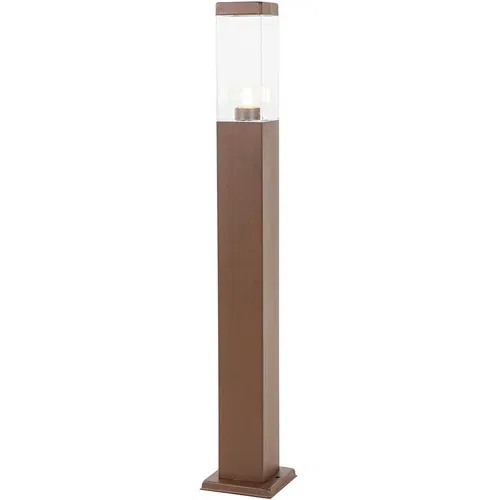 QAZQA Moderni steber za zunanjo svetilko rjasto rjav 80 cm - Malios