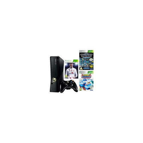 Microsoft XBOX360 Slim 4GB + FIFA 18 + Sega Megadrive Collection + Sega All Star Racing igračka konzola Slike