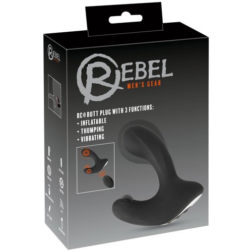 Rebel RC Butt Plug with 3 Functions Black Slike