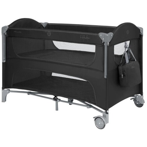 Kikka Boo Krevetac Milky Way premium 2 nivoa sa rancem i spu&amp;scaron;tajućom stranicom Black KKB11148 Slike