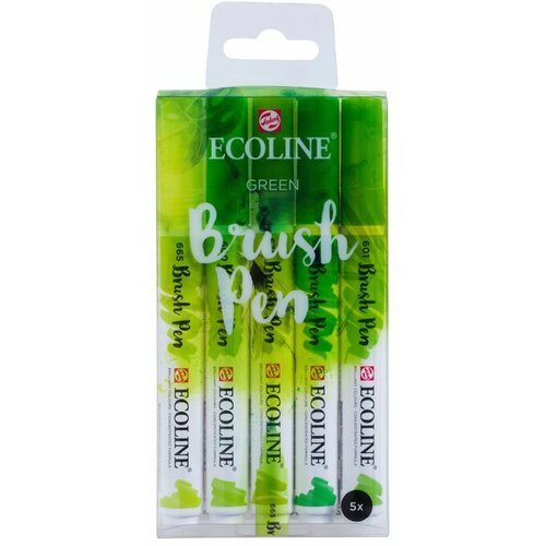 akvarel olovke Ecoline Brush Pen Green | Set od 5 komada Cene