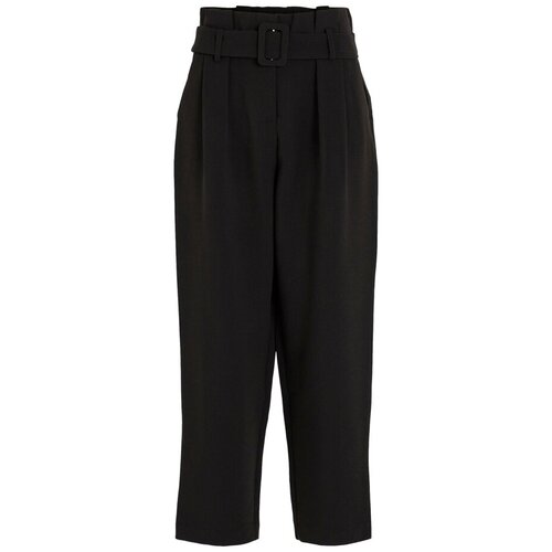 Vila Hlače Trousers Sabitha - Black Črna Slike