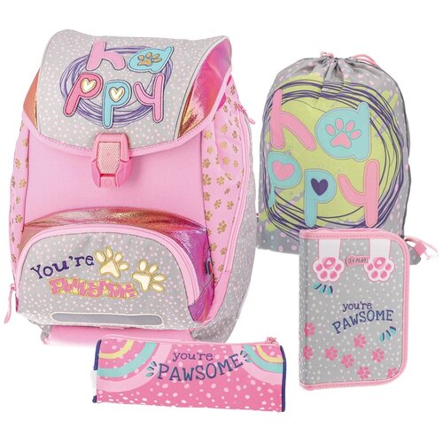 Play PLAI Logic set, Anatomski ranac, 4 u 1, Šape, roze Cene