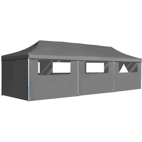 vidaXL Zložljiv pop-up šotor za zabave 8 stranic 3x9 m antraciten Cene