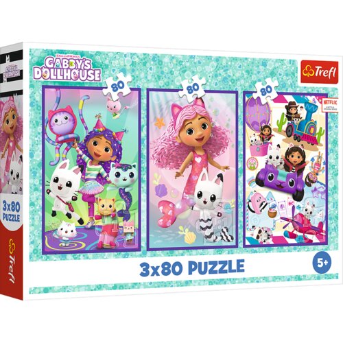 Puzzle 3x80 - &Scaron;areni dani Gabby Trefl Cijene