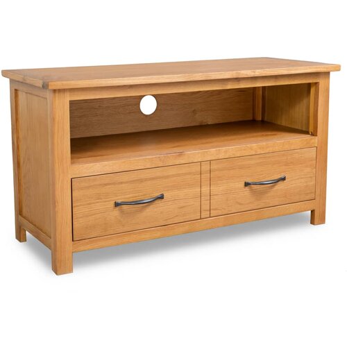vidaXL TV omarica 90x35x48 cm trdna hrastovina Cene
