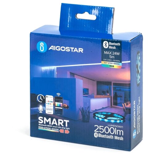Aigostar LED RGBW traka 5m MESH LED/24W/230V 2700-6500K + daljinski upravljač Slike