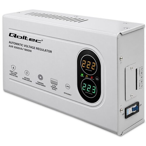 Qoltec Automatyczny Stabilizator napięcia AVR 3000VA | 1800W | Compact | Toroidalny transformator Slike