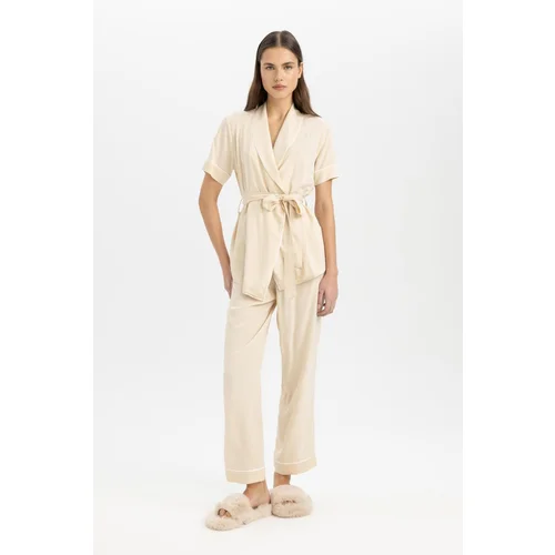 Defacto Fall in Love Short Sleeve Pajama Set