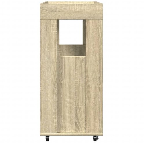  kolica boja hrasta 60x39,5x89 cm od konstruiranog drva Slike