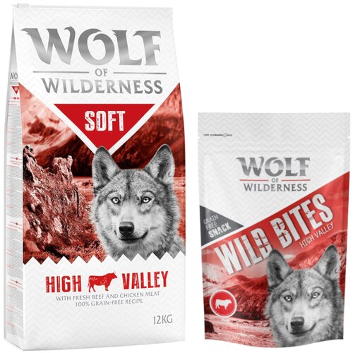 Wolf of Wilderness 12 kg suhe hrane + Snack gratis! - "Soft - High Valley" - govedina + High Valley - govedina (monoprotein) Cene
