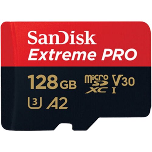 San Disk SDXC 128GB Micro Extreme Pro 200MB/s A2 C10 V30 UHS-I US+Ad Cene