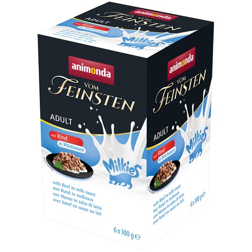 Animonda Varčno pakiranje Vom Feinsten Adult Milkies in Sauce 36 x 100 g - Govedina v mlečni omaki Slike