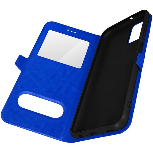 AVIZAR Za&scaron;citna torbica za Samsung Galaxy A03s in A02s, dvojno okence in dvojni magnetni jezicek - modra, (20632749) Cene
