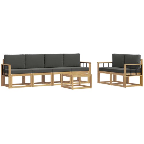  Set vanjskih sofa 7 kom. Bijela i antracit 59 x 59 x 37 cm Slike