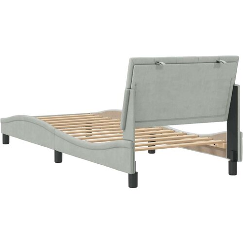  Okvir za krevet s uzglavljem svjetlosivi 80 x 200 cm bar&amp;scaron;unasti Slike
