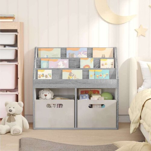  Polica za knjige za djecu Siva Sonoma 72 5 x 29 5 x 69 cm - Sivi hrast sonoma Slike