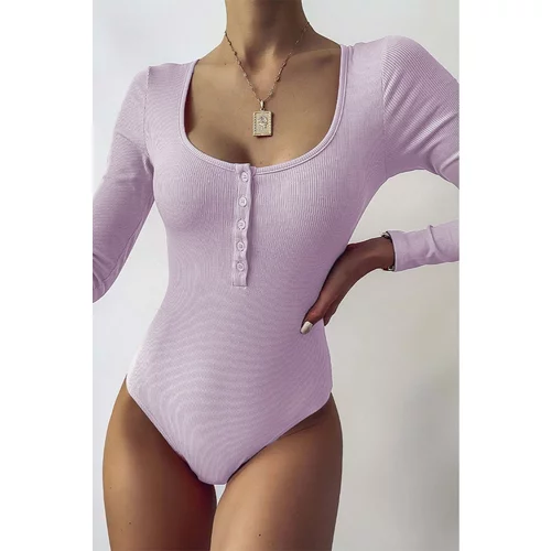 Madmext Women's Lilac Bodysuit