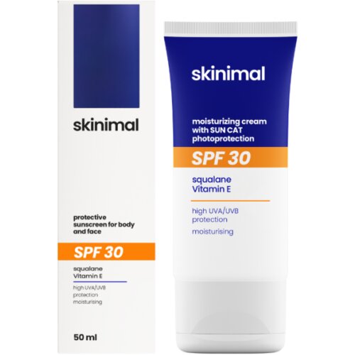 SKINIMAL hidratantna krema za lice spf 30 Slike