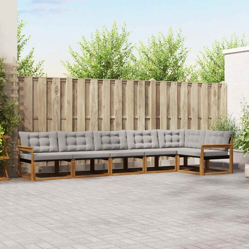  Set vanjskih sofa 6 kom. Prirodna i svijetlo siva Smeđa 406 x 168,5 x 73 cm Cijene