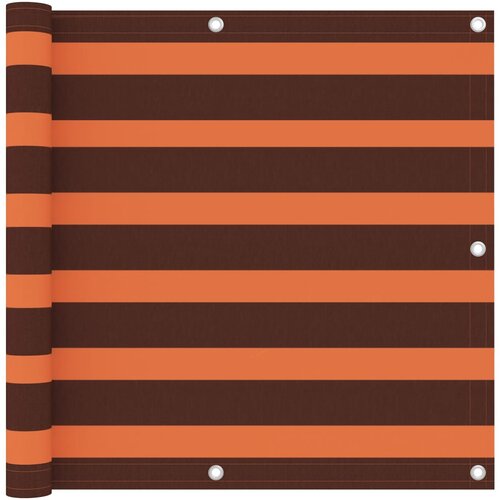 vidaXL Balkonsko platno oranžno in rjavo 90x300 cm oksford blago Cene