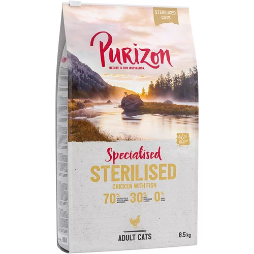 Purizon Adult Sterilised piletina i riba - bez žitarica - 6,5 kg